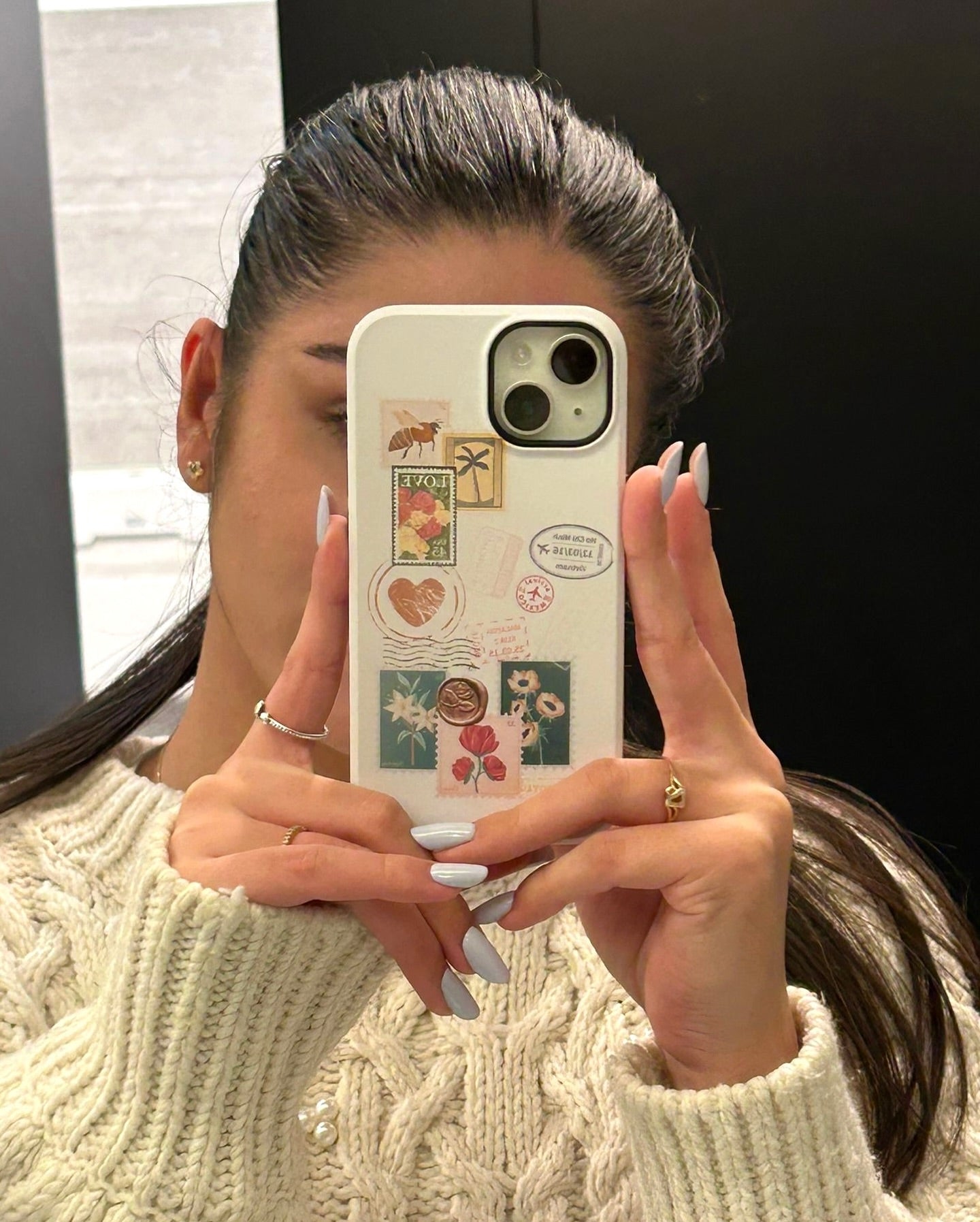 Love Letter Stamps White iPhone Case