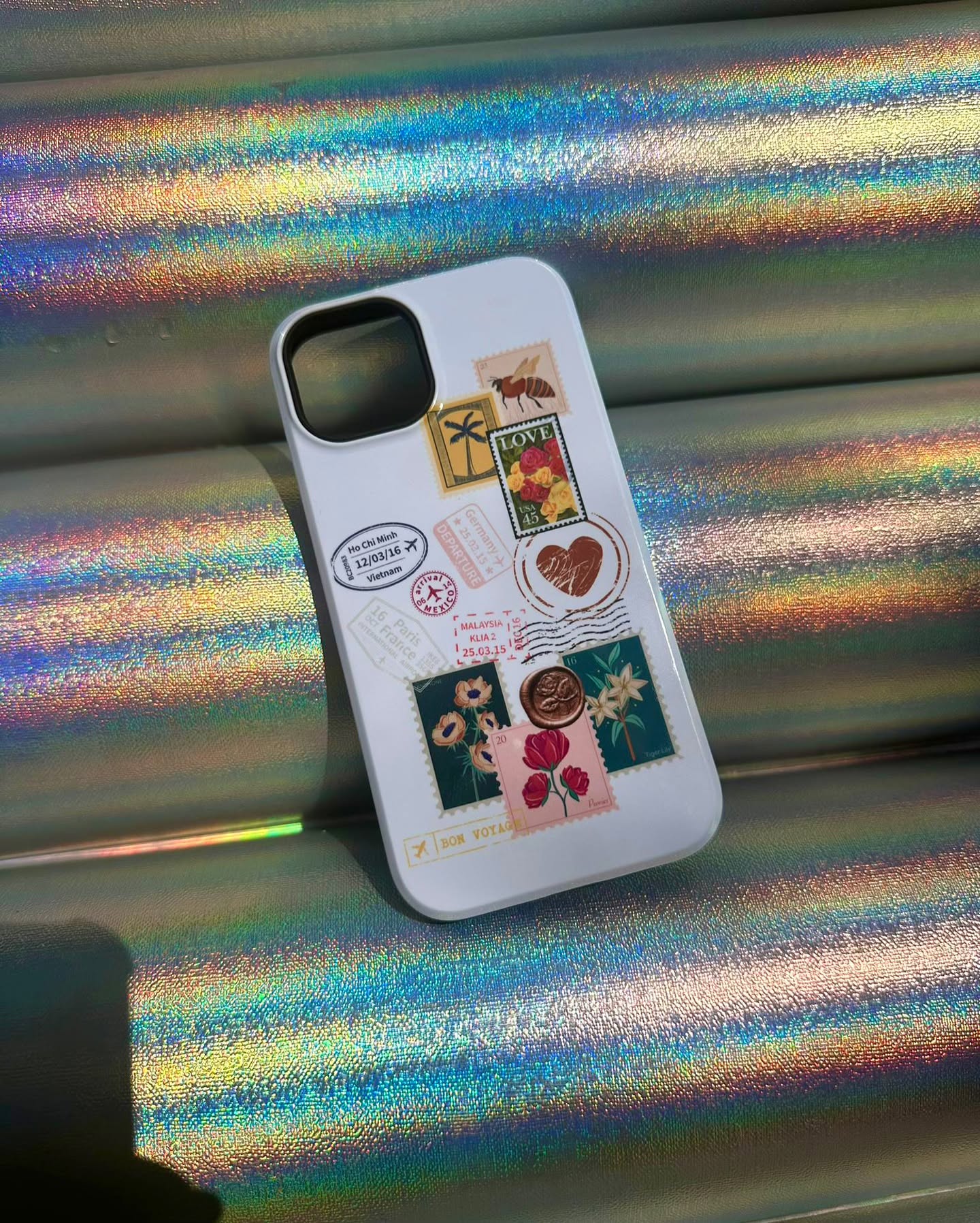 Love Letter Stamps White iPhone Case
