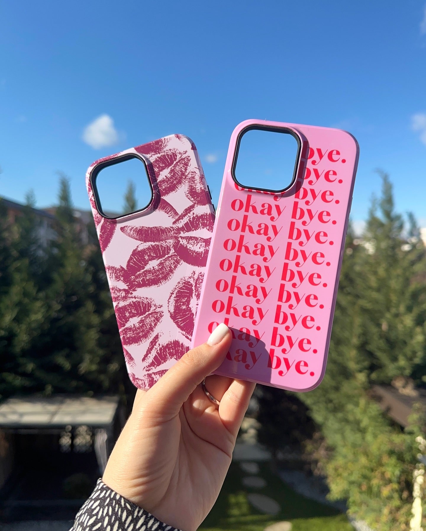 Funda para iPhone rosa Kiss Kiss